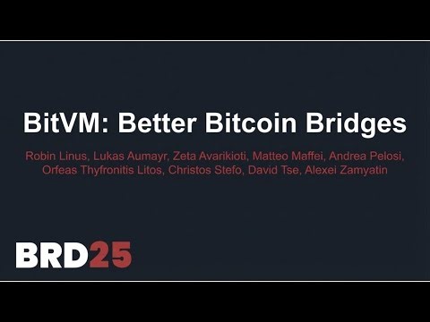Bitcoin Research Prize 2025: BitVM - Better Bitcoin Bridges with Robin Linus