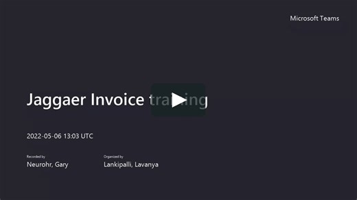 Jaggaer Invoice Training