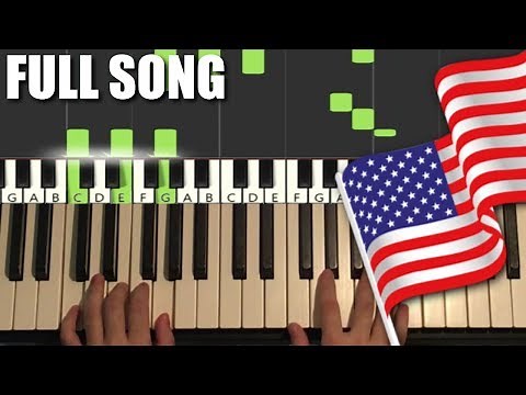 USA National Anthem - Star Spangled Banner (Piano Tutorial Lesson)