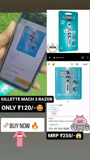 GILLETTE MACH 3 RAZOR 🥰 ONLY ₹120/-🤩 MRP ₹299/-😱 AT YOUR FAVOURITE SHOP 😇 MEHTA MART MHM ❤️ CLICK ON THE LINK BELOW TO ORDER THIS PRODUCT 👇 https://mehtamartmhm.com/product/28963552/GILLETTE-MACH-3-RAZOR | Mehta Mart MHM