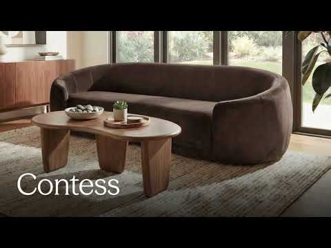 Contessa Curved Performance Velvet Sofa