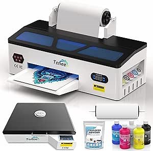 Amazon.com : A3 DTF Printer Bundle - Faster DTF Transfer Printer with Roll Feeder, Perfect for DIY T-Shirt Printing with 100% Transfer Rate (Printer, Oven, 5 x 250ml Ink, Film Roll, Software) : Arts, Crafts & Sewing