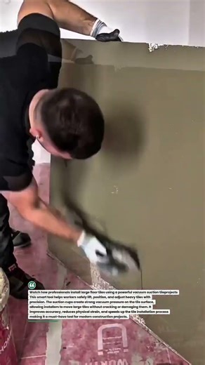 Giant Tile Installation Tool | Vacuum Suction Tile Lifter #construction #tilework #tools