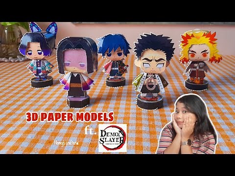 3D Paper Model of Demon Slayer Characters/Paper Model of Anime Characters/Anime Inspired DIY & Craft