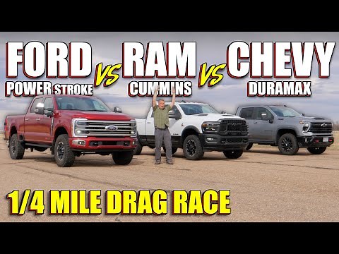 2025 HD Truck Ultimate Drag Race: Ford vs Chevy vs Ram - This Result Was Unexpected!
