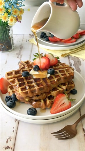 French Toast Waffles 🧇 #frenchtoast #waffles