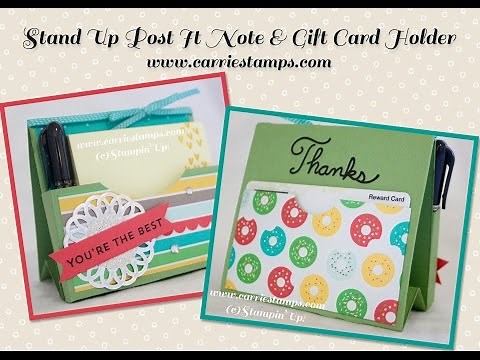 Stand Up Post It Note and Gift Card Holder