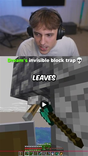 DrDonut reacts to Dream's invisible block trap 💀😭