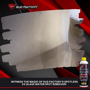 See the difference with Sud Factory’s Spotless X2 Glass Water Spot Remover! Remove water spots from glass surfaces of all kinds with ease, and experience the power of spotless glass. Get your Spotless X2 today and restore the shine! #SudFactory #DeliveryTime #FastShipping #OrderProcessing #CustomerSatisfaction #autodetailingproducts #autodetailing #detailingproducts #detailingauto #products #cardetailing #detailingaddicts #carwash #cleancar #autodetail #detail #wash #detailingdaily #homewash #wa
