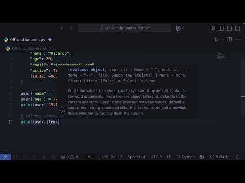 [S2/L06] FastAPI: Crea APIs eficientes con Python - Diccionarios