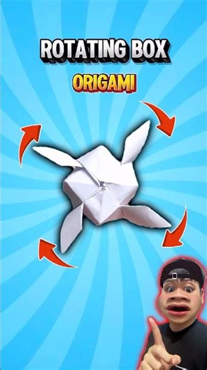 How to Make a Rotating Paper Box, Fun Spinning Paper Toy #shorts #origami