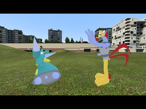 Garry's Mod Short Animation - Alduin and Deathwing Annihilate Drunken Dumbots Scratch and Grounder