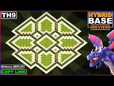 Strongest Town Hall 9 Base Layout Copy Link 2023 | COC Best Town Hall 9 Hybrid base | Clash of Clans