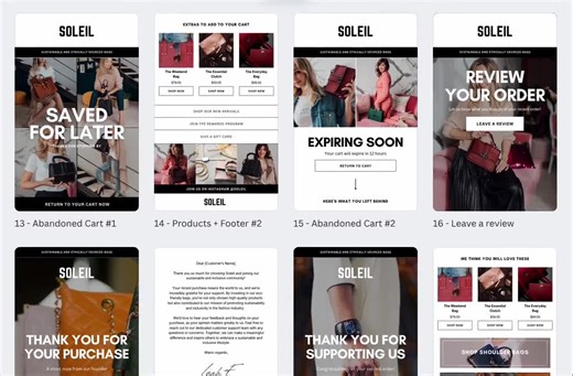 Canva Email Templates | Editable Templates for Automations (soleil Theme) - Etsy