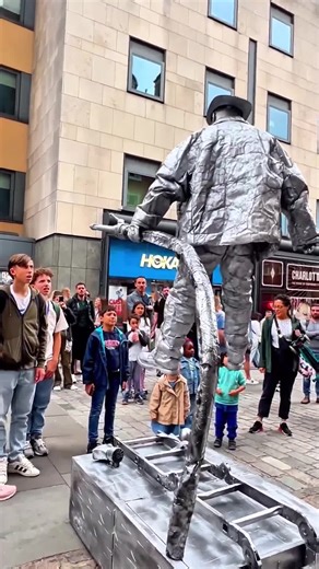 How the audience reacted when they thought Silverman Statue is getting kissed.