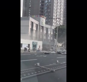 China: Powerful Wind Tears Through Shiyan, Hubei