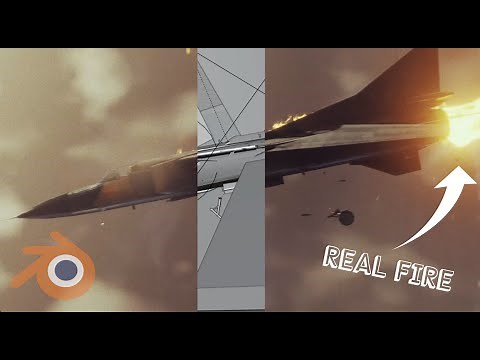 Crashing A Plane in Blender Using Real Fire (Eevee Walkthrough)