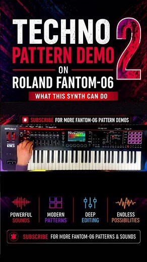 🎹 Modern Techno Pattern Demo Roland Fantom-06 Sounds Showcase Loop Jam
