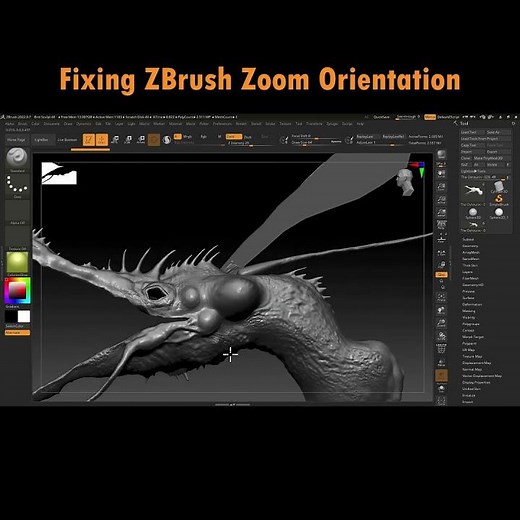 How To Fix Zooming Orientation in #ZBrush #SHORT #sculpting