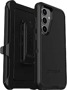 OtterBox Samsung Galaxy S24 Defender Series Case - Black, Rugged & Durable, with Port Protection, Includes Holster Clip Kickstand