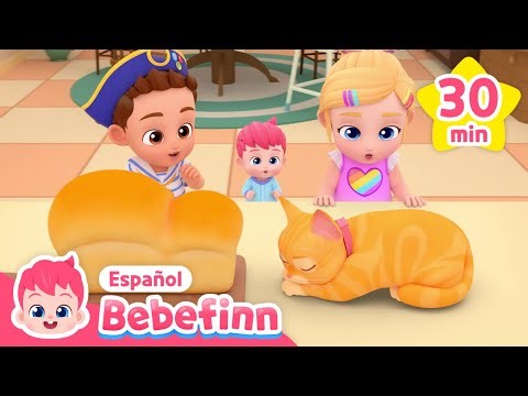 ¡Miau! Canciones de Gato🐱 | Gatito Boo | Canciones Infantiles | Bebefinn en español