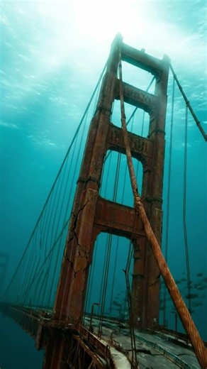 America’s Iconic Golden Gate Bridge — Submerged 🌊