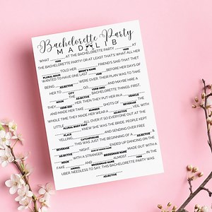 Funny Bachelorette Party Mad Libs Game: Printable Bridal Shower Activity (digital Download) - Etsy