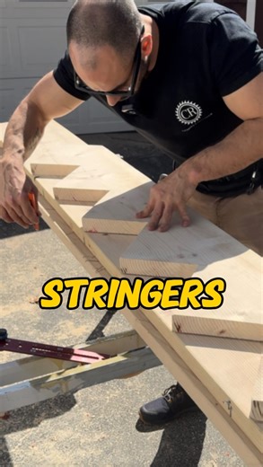 Cody Romer | Home Renovation + Tools + Tips on Instagram: "How to build a set of stair stringers. Stair stringers are the structural backbone of a staircase. They’re the angled boards that support the treads (steps) and risers, transferring weight safely down to the floor. In this video, I’m showing how to measure, mark, and cut stair stringers accurately so your stairs are strong, level, and code-ready. #remodel #construction #contractor #diy #carpenter"