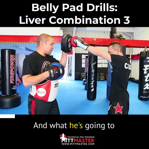 Liver Combination on the belly pad For more click here https://www.mittmaster.com/pages/shop #boxing #kickboxing #selfdefence #mma #ringcraft #padwork #paddrills #mittmaster #muaythai #clinch | Mittmaster.com