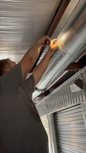 HVAC POV: hanging metal duct, and using a metal screw screws. How many metal screws does it really take? LOL #HVAC #HVACDUCT #HVACLIFE #HVACWORK #DUCTWORK | Wendy Weir Donald