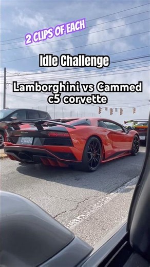 Lamborghini vs Cammed Corvette BEST idle | who wins?
