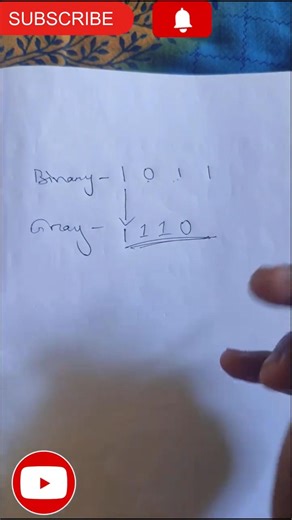 Binary to Gray code in just 30 second#binary to gray code#gray code trick #binary to gray conversion