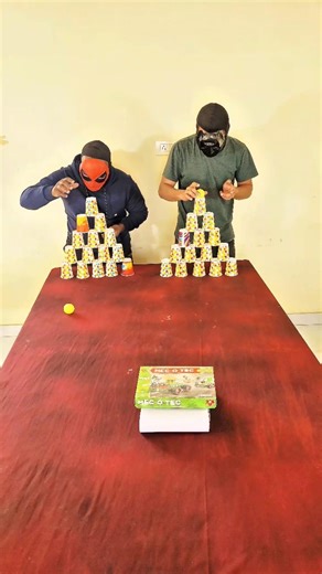 Fastest Paper Cup Tower Wins 😱 | Speed Cup Stacking Challenge | #shorts #viralvideos #funny