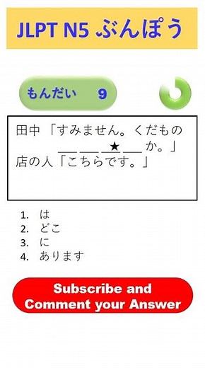 JLPT N5 Grammar Day 9