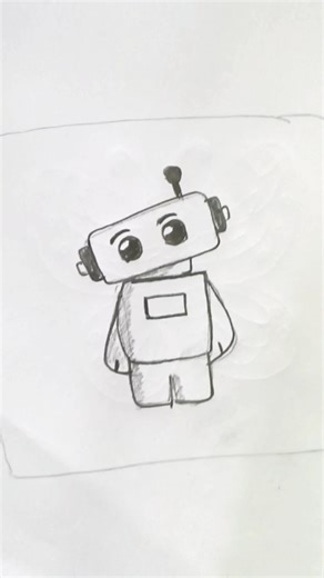 Cute Robot Drawing for Beginners #shorts #drawing