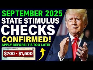 These States Are Sending STIMULUS CHECKS In September 2025 | $700 - $1,500 | Huge Stimulus Update!