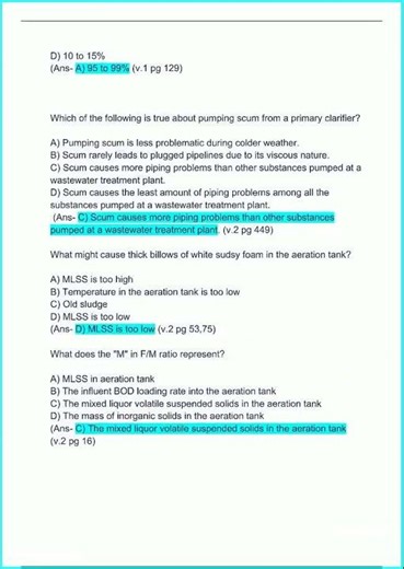 Wastewater Treatment Operator Certification Test 1 Questions Answers Updated Solution latest video