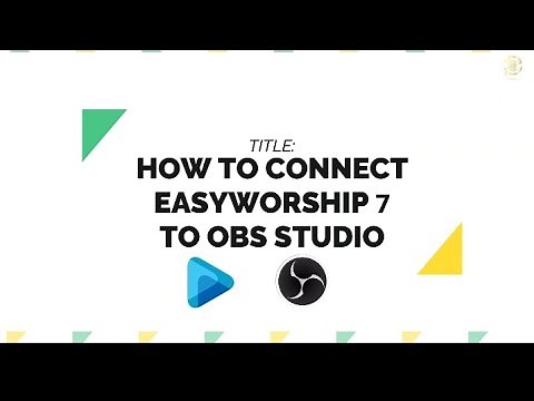 HOW TO CONNECT EASYWORSHIP 7 TO OBS STUDIO 2024 | EbenMedia #obs #2024 #easyworship #tutorial #viral