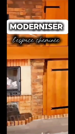 Moderniser une vieille cheminée ? Facile ✨ Sous-couche adaptée brique et bois, peinture noire sur les portes, blanche sur la brique, bombe haute chaleur pour l’intérieur, nouvelles poignées… Et voilà : un look moderne et canon !#CheminéeModerne #AvantAprèsDéco #DIYMaison #RelookingCheminée #idéesdéco | Marie Vacher