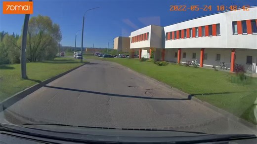Driving Through a Suburban Neighborhood in Belarus