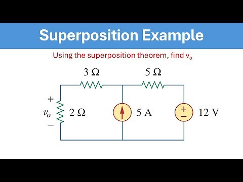 SUPERPOSITION EXAMPLE - Using the superposition theorem, find Vo - STEP BY STEP TUTORIAL