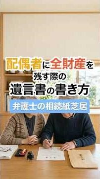 【配偶者に全財産を残したい人の遺言書の書き方】