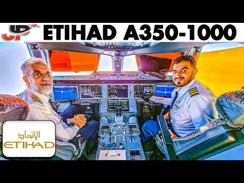 Etihad A350-1000 Cockpit New York JFK to Abu Dhabi