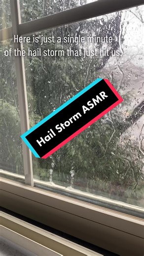 Hail storms come fast and furious, but don’t last very long. This one only lasted about 3 minutes. #asmr #asmrhail
