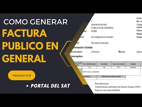 Factura público en general 4.0 | SAT 2025 Factura Global