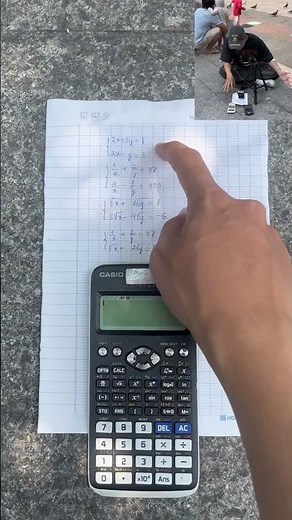 Difficult systems of equations on Casio calculator #education #studytips #studywithme #study #stu...
