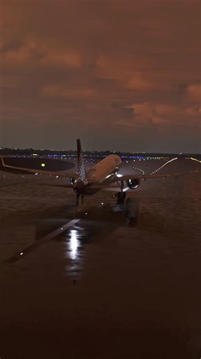 Wet runway takeoff ✈️✈️