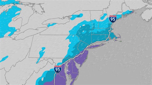 Snowfall continues along I-95 corridor, expect travel delays