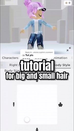 Roblox Hair Tutorial: Big and Small Hair Styling