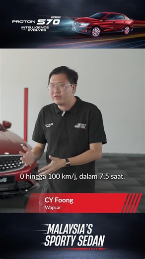 A sharper kind of thrill! More than just powerful, the 2026 PROTON S70 is precise, dynamic, and built for confident handling. With 0‑100 km/h in 7.5 seconds, 181PS and 290 Nm from its i-i-GT 1.5-litre four-cylinder turbocharged engine – it delivers confident, sporty performance that sets a new benchmark in its segment. As seen with CY Foong from Wapcar! 🔗 Get behind the wheel of Malaysia’s Sporty Sedan today: https://www.proton.com/register-interest/S70 #HiPROTON #INSPIRINGCONNECTIONS #2026Prot